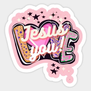 Jesus loves you Sticker